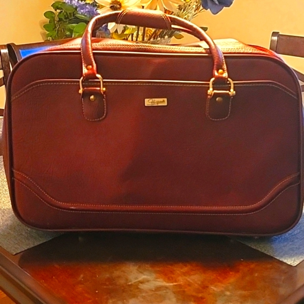 Impossible to find Vintage Genuine Leather 1960s Schiaparelli weekenders bag - Picture 2 of 12